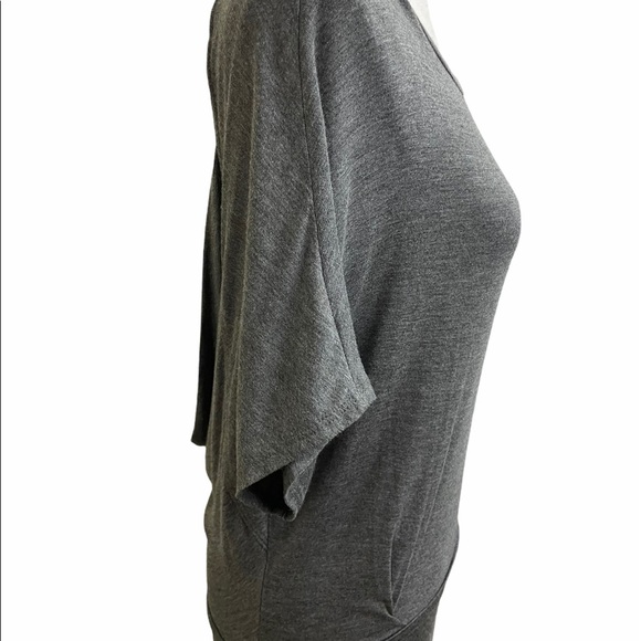 COPY - Lulus womens dress size small stretch sinched side open back drape grey … - Picture 4 of 9